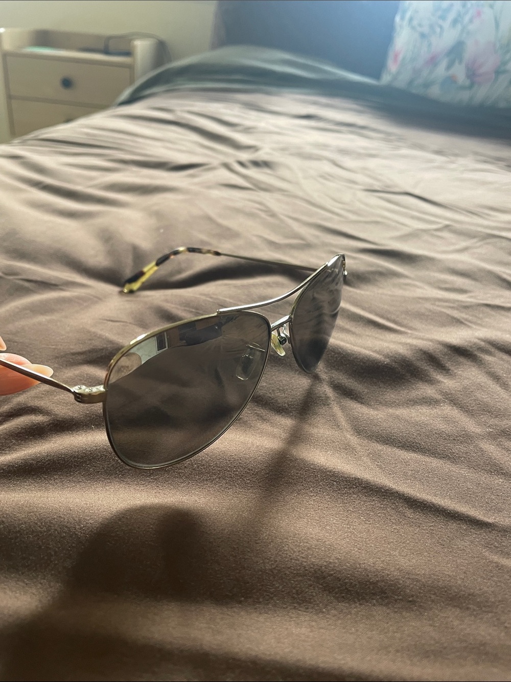Coach Aviator Women's Sunglasses - Black Lenses